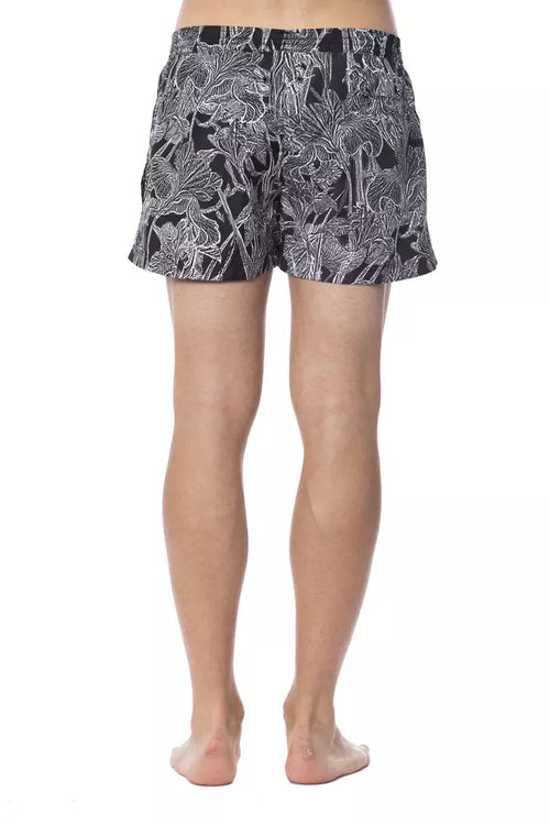 Roberto Cavalli Sport Black Polyester Men's Swimwear - ClickThatClicks 