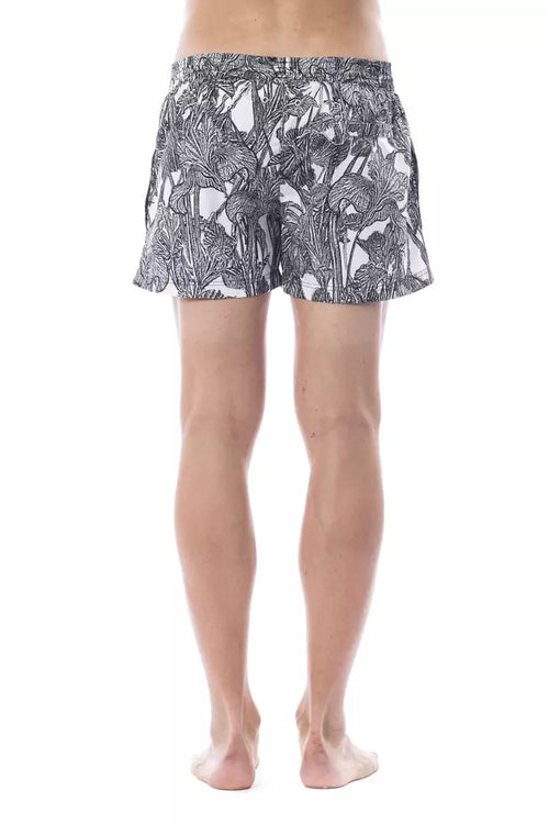Roberto Cavalli Sport Black Polyester Men Swimwear - ClickThatClicks 