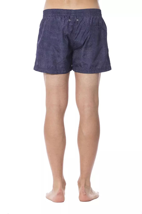 Roberto Cavalli Sport Blue Polyester Men's Swim Trunk - ClickThatClicks 