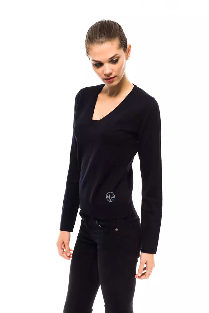 Montana Blu Blue Wool Women Sweater - ClickThatClicks 