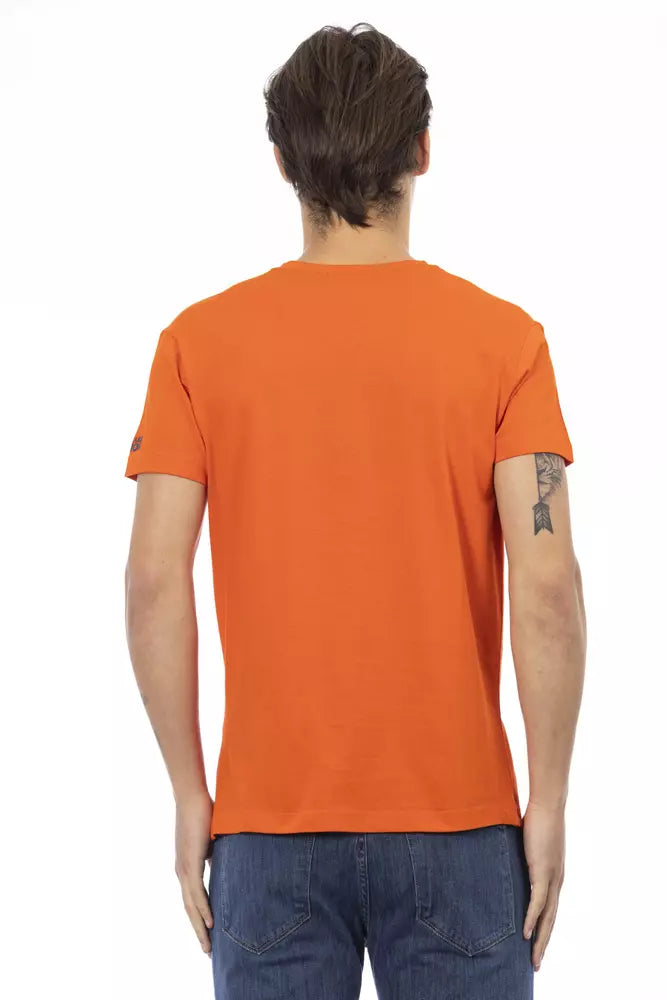 Trussardi Action Orange Cotton Men's T-Shirt - ClickThatClicks 
