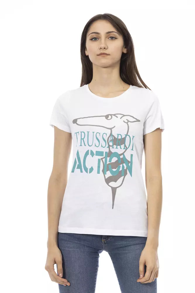 Trussardi Action White Cotton T-Shirt - ClickThatClicks 