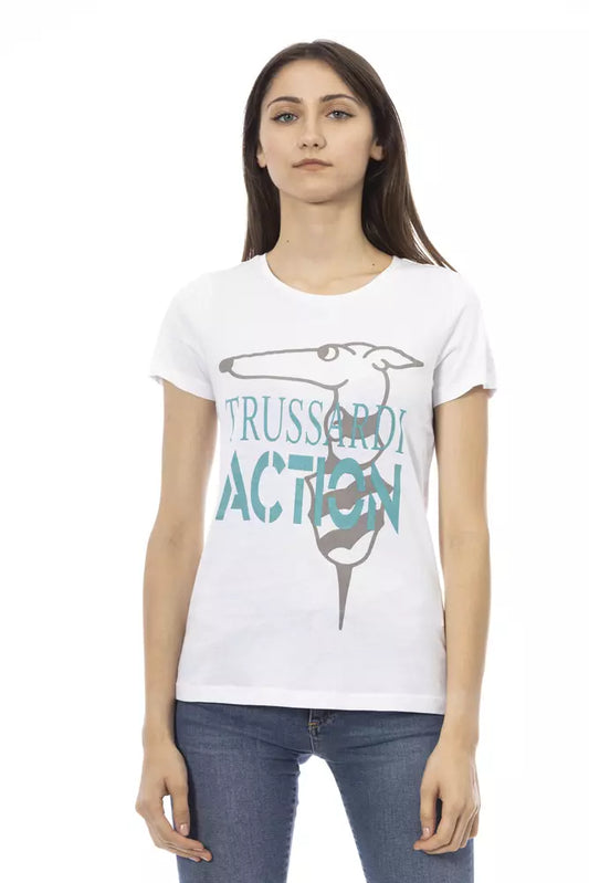 Trussardi Action White Cotton T-Shirt - ClickThatClicks 