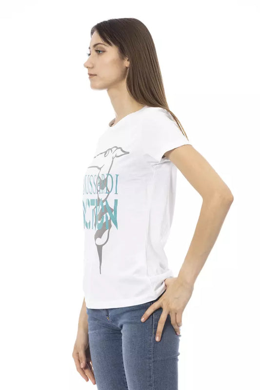 Trussardi Action White Cotton T-Shirt - ClickThatClicks 