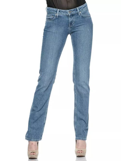 Ungaro Fever Light Blue Cotton Women Jeans - ClickThatClicks 