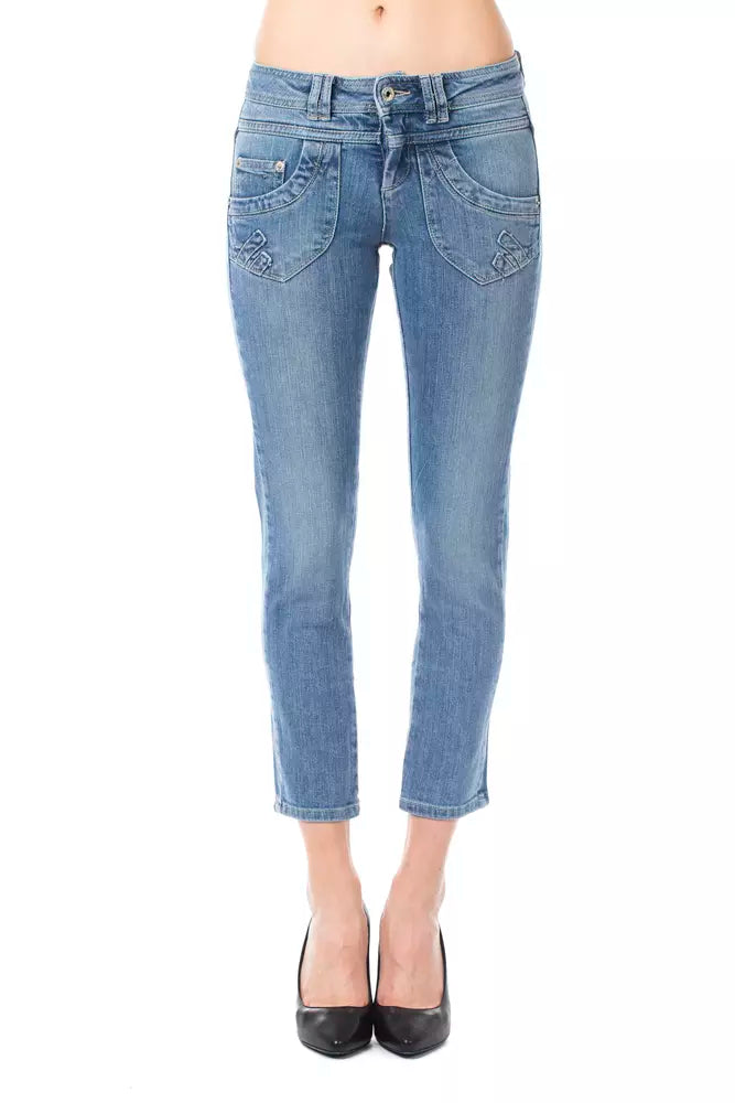 Ungaro Fever Light Blue Cotton Jeans Denim