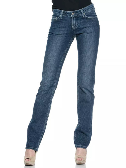 Ungaro Fever Blue Cotton Women Jeans - ClickThatClicks 