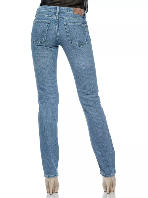 Ungaro Fever Light Blue Cotton Women Jeans - ClickThatClicks 