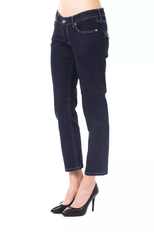Ungaro Fever Blue Cotton Women Capri Jeans - ClickThatClicks 
