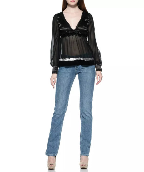 Ungaro Fever Light Blue Cotton Women Jeans - ClickThatClicks 
