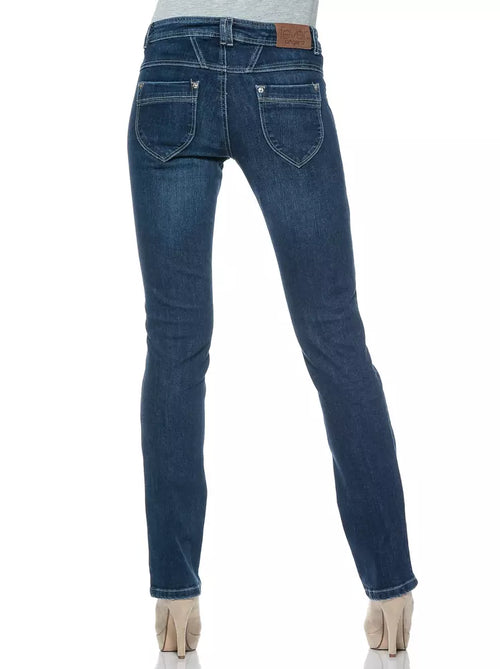 Ungaro Fever Blue Cotton Women Jeans - ClickThatClicks 