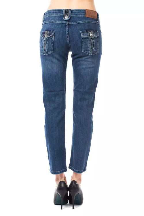 Ungaro Fever Light Blue Cotton Women Jeans - ClickThatClicks 