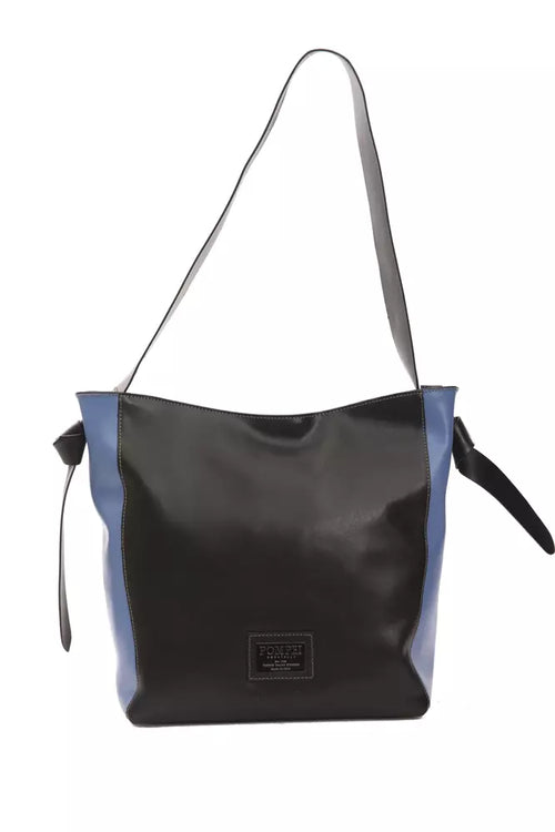 Pompei Donatella Black Leather Women Shoulder Bag - ClickThatClicks 