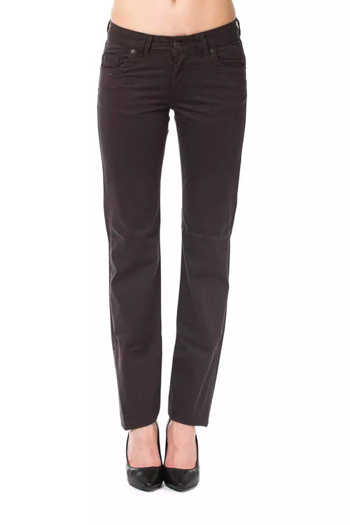 Ungaro Fever Brown Cotton Women's Pants - ClickThatClicks 