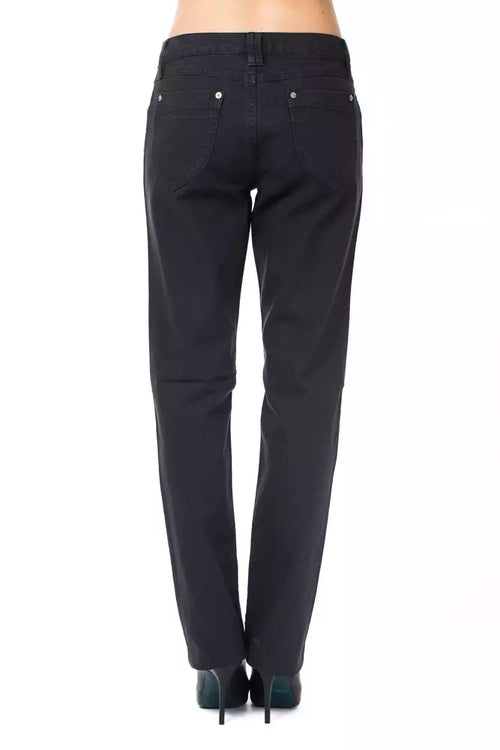 Ungaro Fever Blue Cotton Women's Regular Fit Jean - ClickThatClicks 