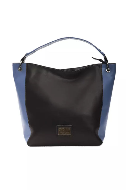 Pompei Donatella Black Leather Women Shoulder Bag - ClickThatClicks 