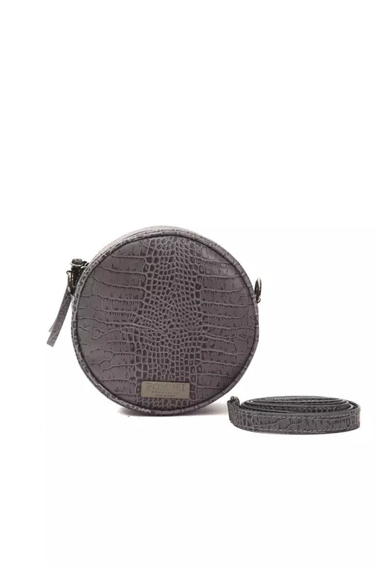 Pompei Donatella Gray Leather Women Crossbody Bag - ClickThatClicks 