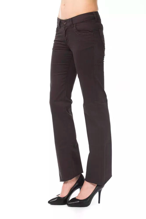 Ungaro Fever Brown Cotton Women's Pants - ClickThatClicks 