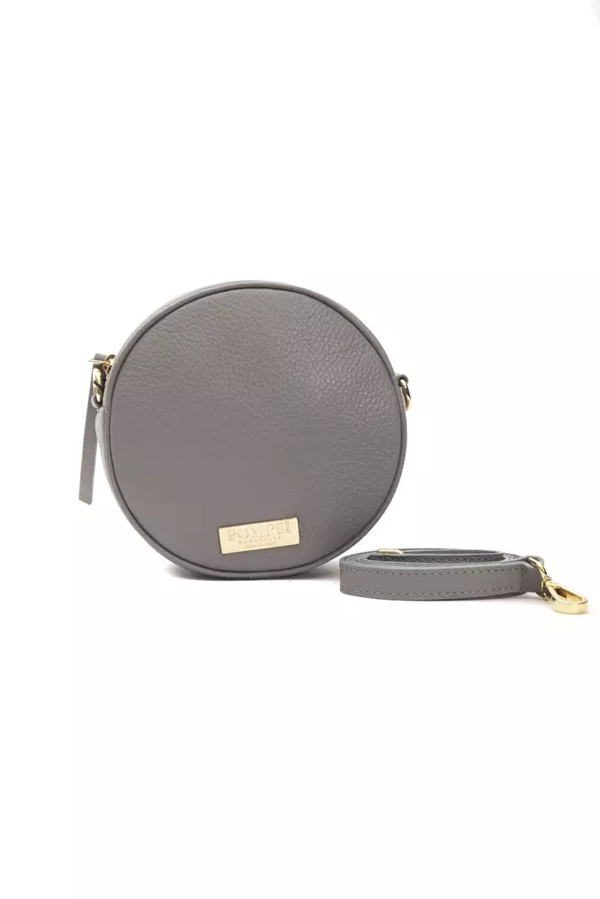 Pompei Donatella Gray Leather Women Crossbody Bag - ClickThatClicks 