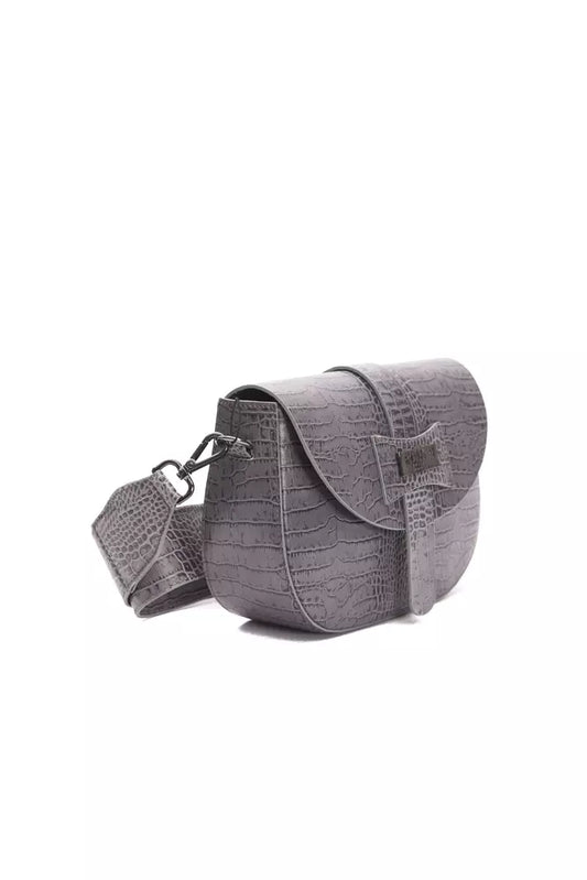 Pompei Donatella Gray Leather Women Crossbody Bag - ClickThatClicks 