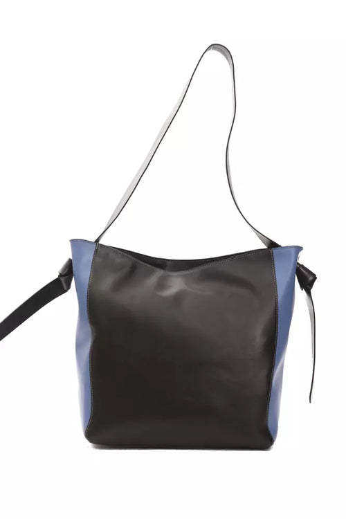 Pompei Donatella Black Leather Women Shoulder Bag - ClickThatClicks 
