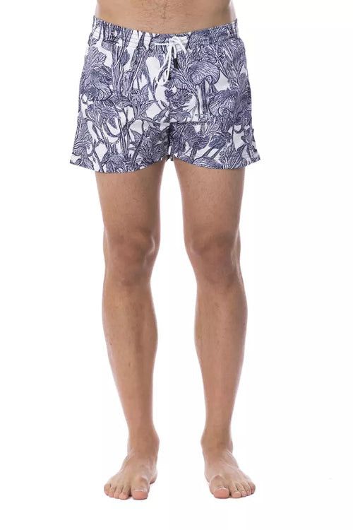 Roberto Cavalli Sport Light Blue Polyester Men Swimwear - ClickThatClicks 