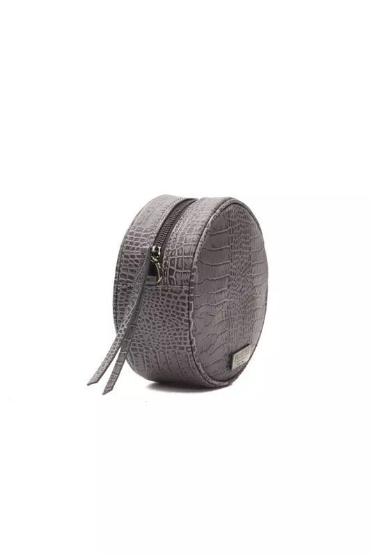 Pompei Donatella Gray Leather Women Crossbody Bag - ClickThatClicks 