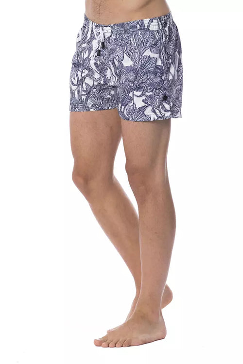 Roberto Cavalli Sport Light Blue Polyester Men Swimwear - ClickThatClicks 