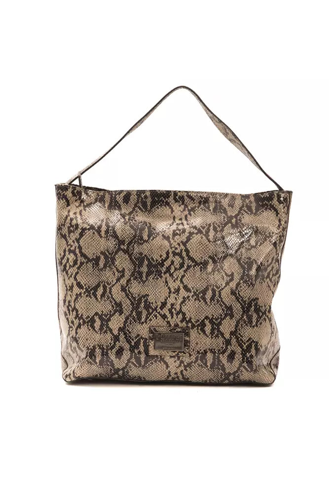 Pompei Donatella Brown Leather Women Shoulder Bag - ClickThatClicks 