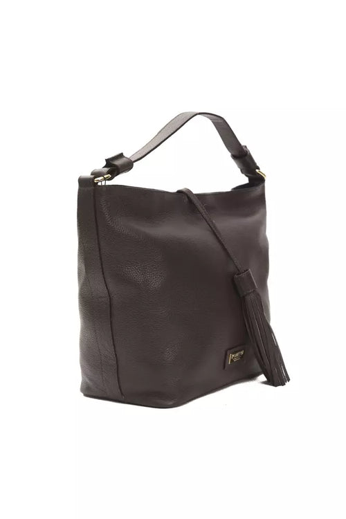 Pompei Donatella Brown Leather Women Shoulder Bag - ClickThatClicks 