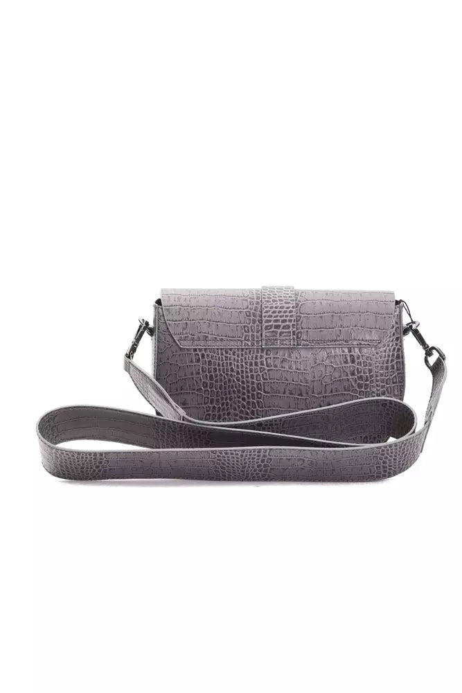 Pompei Donatella Gray Leather Women Crossbody Bag - ClickThatClicks 