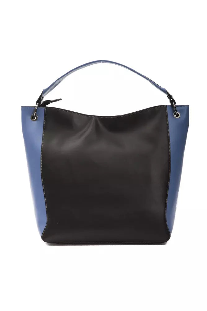 Pompei Donatella Black Leather Women Shoulder Bag - ClickThatClicks 