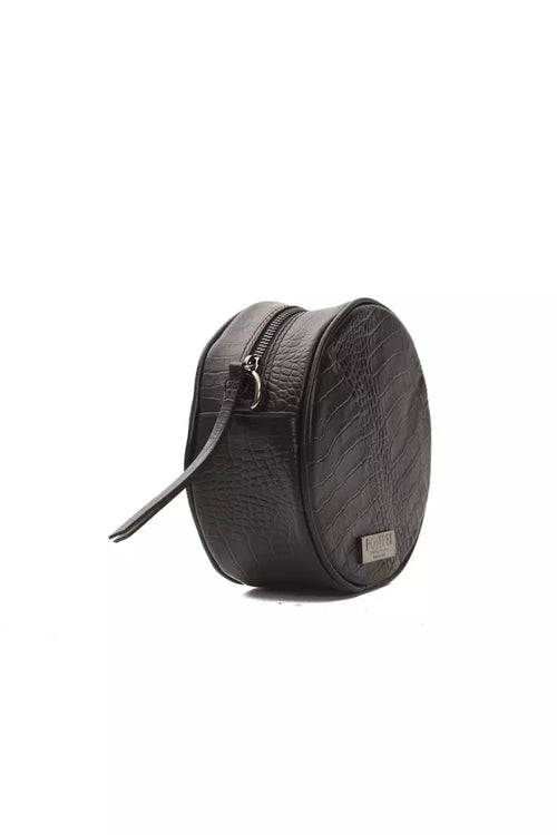 Pompei Donatella Black Leather Women Crossbody Bag - ClickThatClicks 