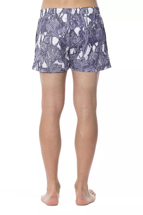 Roberto Cavalli Sport Light Blue Polyester Men Swimwear - ClickThatClicks 