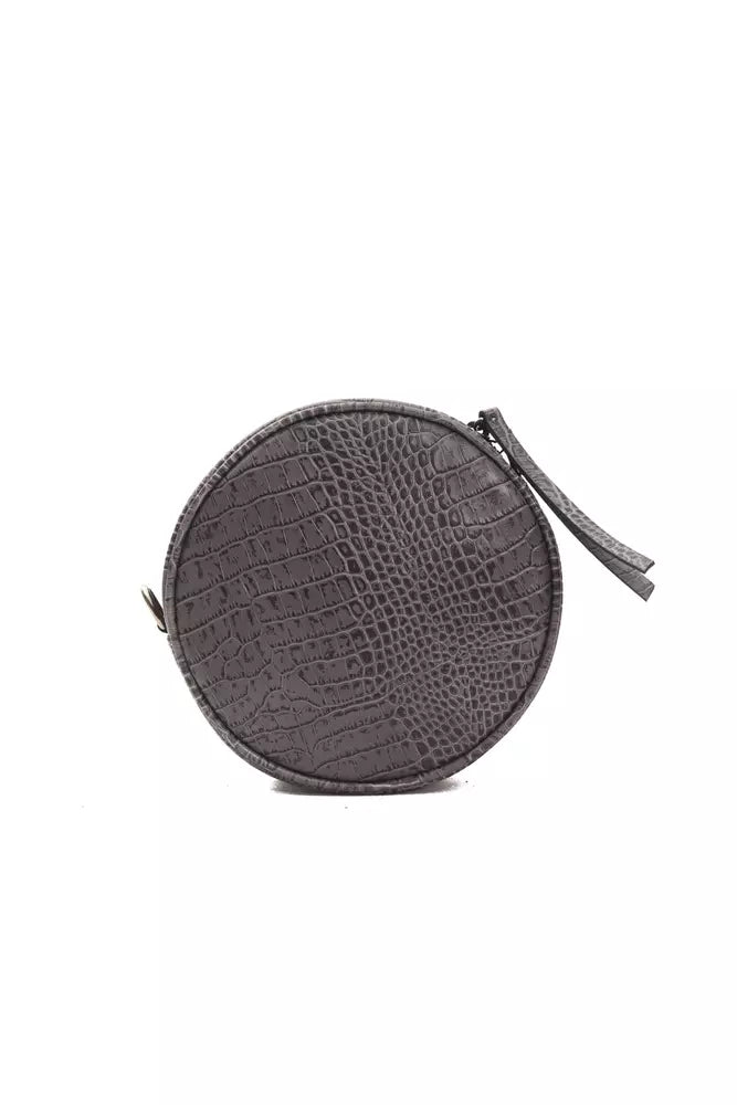 Pompei Donatella Gray Leather Women Crossbody Bag - ClickThatClicks 