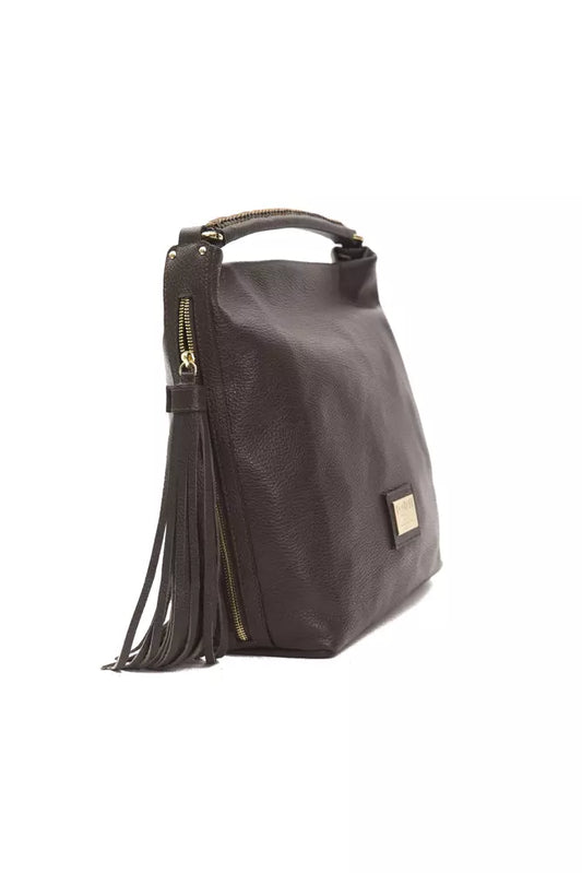 Pompei Donatella Brown Leather Women Shoulder Bag - ClickThatClicks 