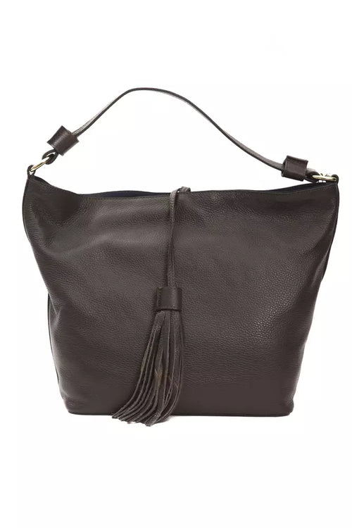 Pompei Donatella Brown Leather Women Shoulder Bag - ClickThatClicks 