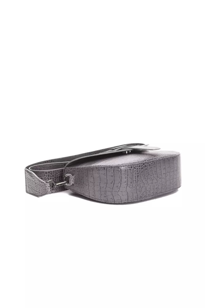 Pompei Donatella Gray Leather Women Crossbody Bag - ClickThatClicks 