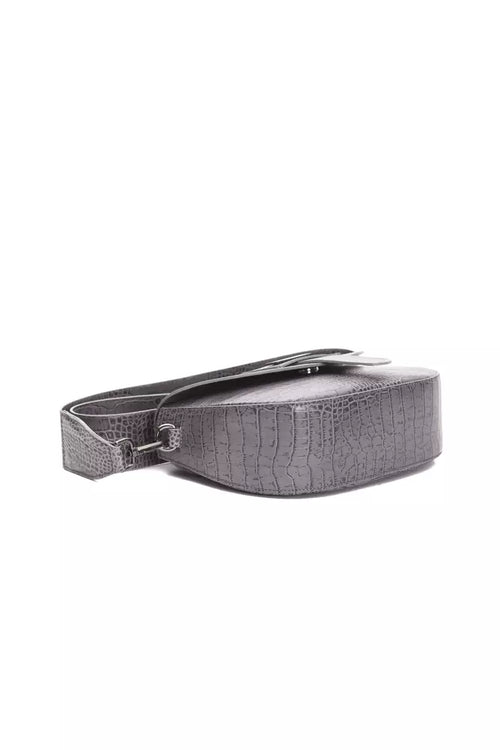Pompei Donatella Gray Leather Women Crossbody Bag - ClickThatClicks 