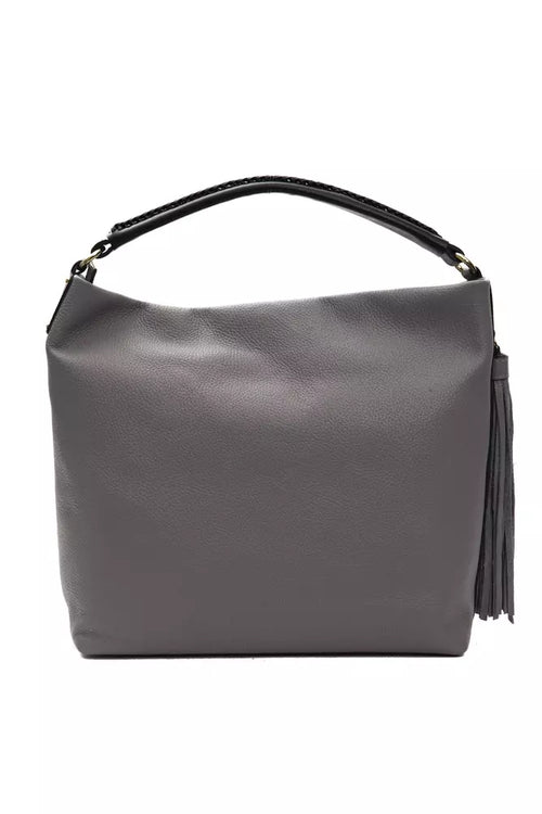 Pompei Donatella Gray Leather Women Shoulder Bag - ClickThatClicks 