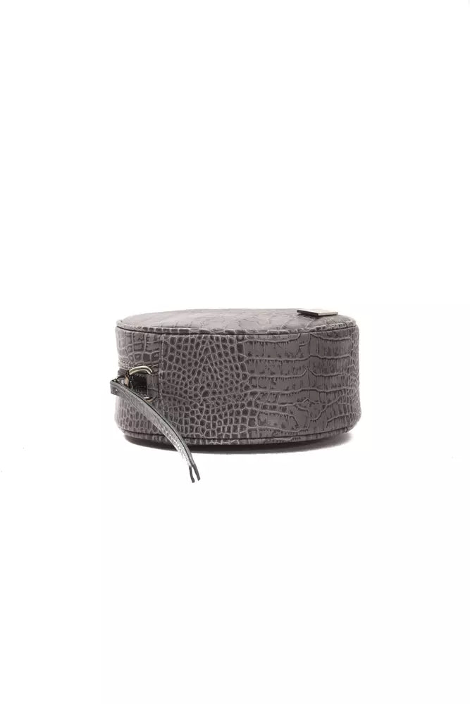 Pompei Donatella Gray Leather Women Crossbody Bag - ClickThatClicks 