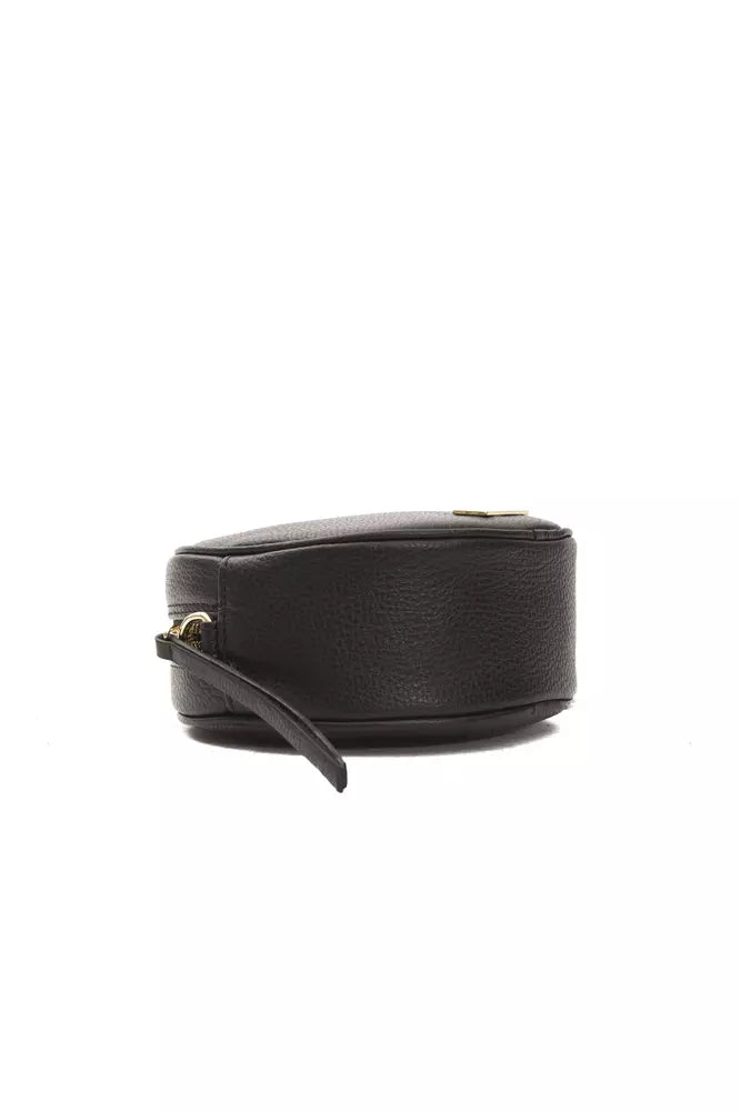 Pompei Donatella Black Leather Women Crossbody Bag - ClickThatClicks 