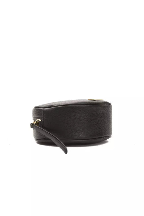 Pompei Donatella Black Leather Women Crossbody Bag - ClickThatClicks 