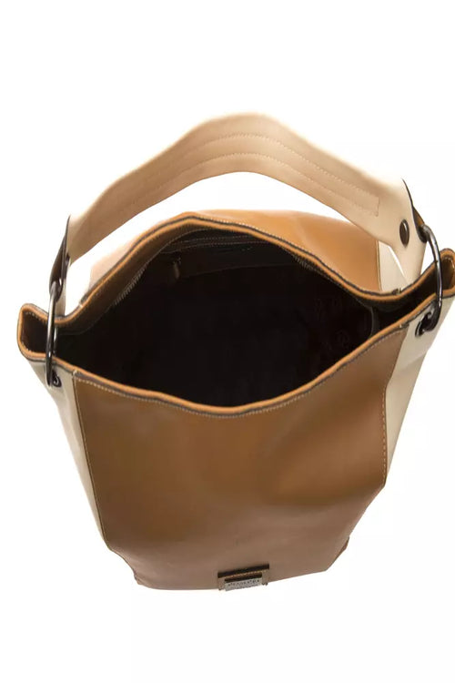 Pompei Donatella Brown Leather Women Shoulder Bag - ClickThatClicks 