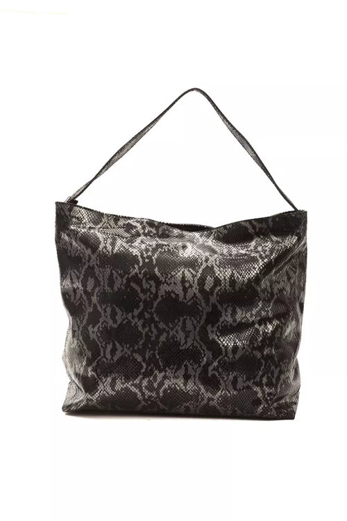 Pompei Donatella Gray Leather Women Shoulder Bag - ClickThatClicks 