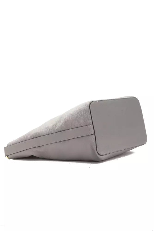 Pompei Donatella Gray Leather Women Shoulder Bag - ClickThatClicks 