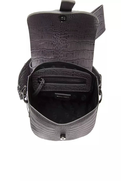 Pompei Donatella Gray Leather Women Crossbody Bag - ClickThatClicks 