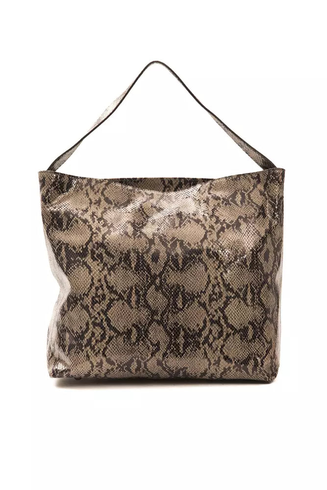 Pompei Donatella Brown Leather Women Shoulder Bag - ClickThatClicks 