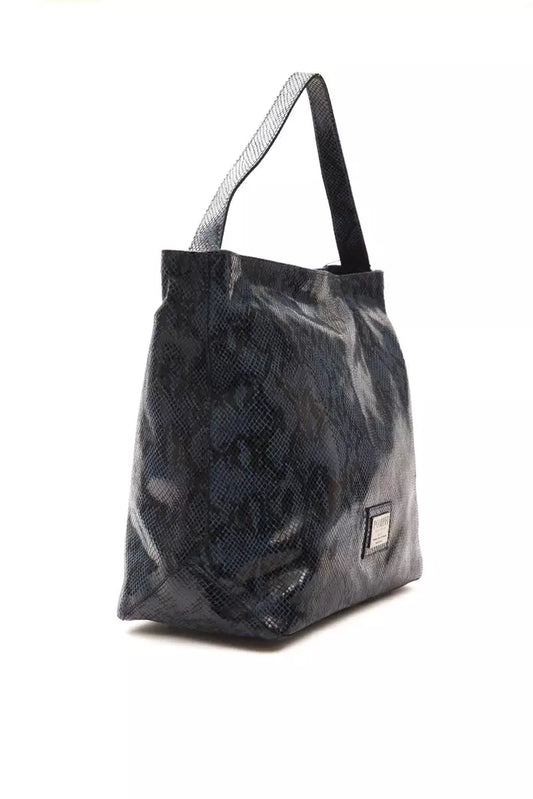 Pompei Donatella Blue Leather Women Shoulder Bag - ClickThatClicks 