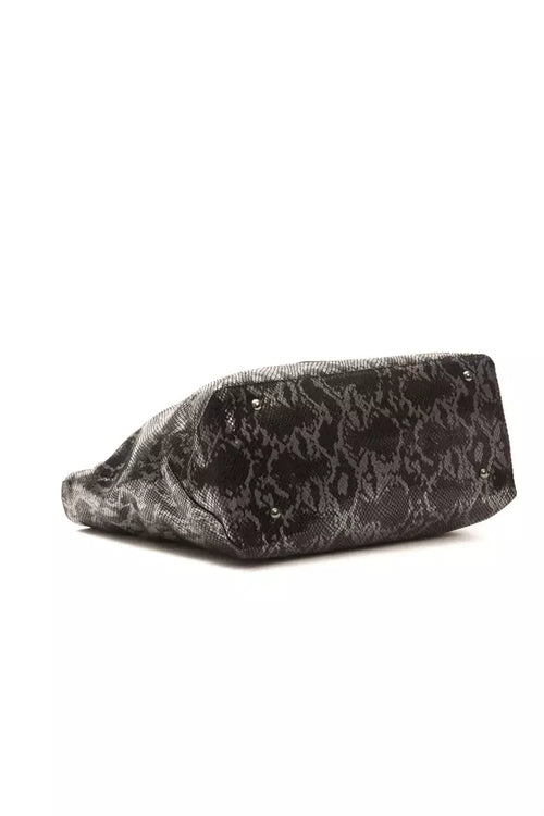 Pompei Donatella Gray Leather Women Shoulder Bag - ClickThatClicks 